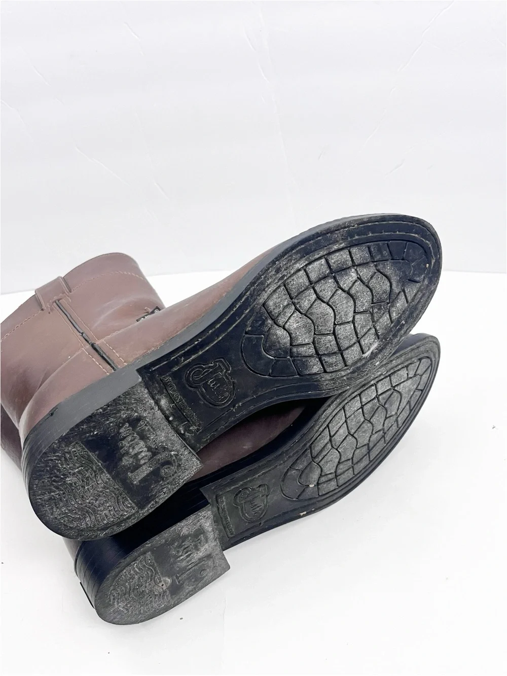 JUSTIN Men’s Basics Brown Slip On Cowboy Boots SIZES 7D/7.5D Cowboy Rancher